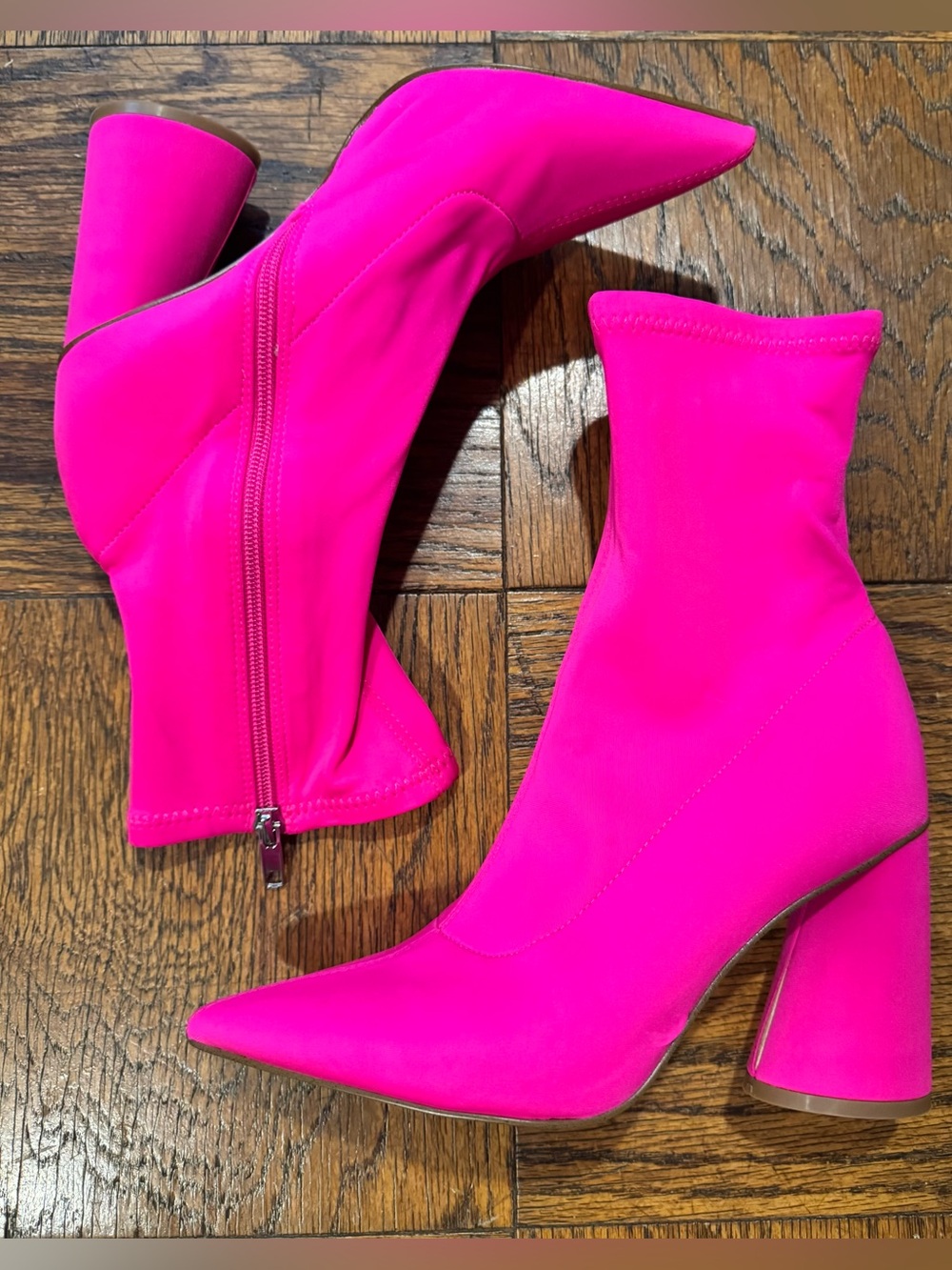 Steve Madden Hot Pink Valyant Sock Ankle Boot